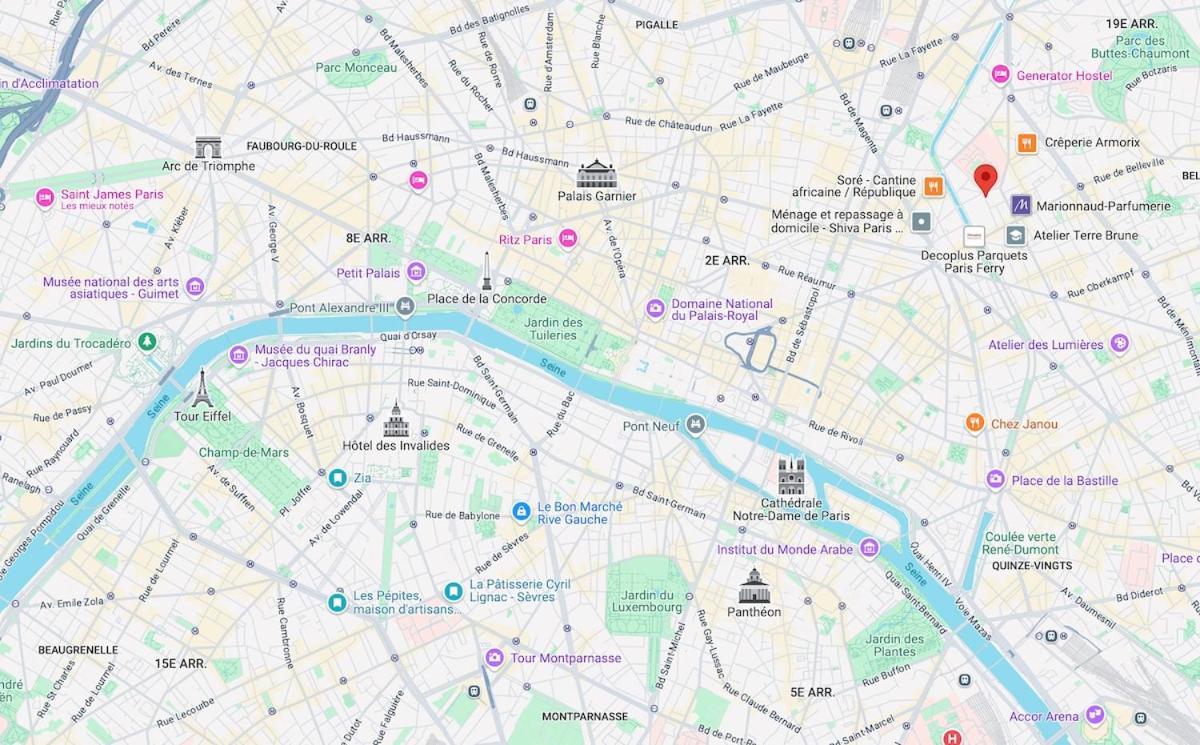 Sacre-coeur Basilica 25 Min Away Metro 3,5,8,9,11 Appartement Parijs